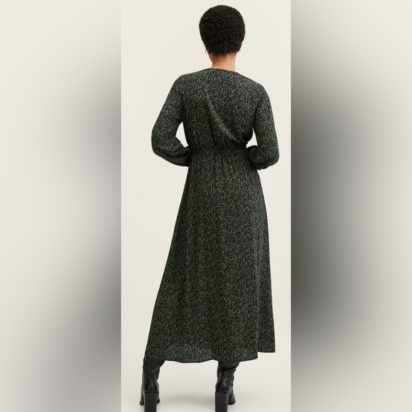 Mango Floral Long Sleeve‎ Maxi Dress Size Med (6) - Picture 2 of 12